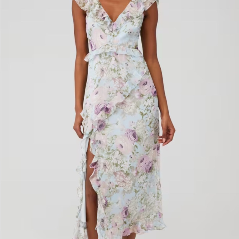 Astr the label - Tempest Floral Ruffle Midi Dress